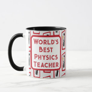 Schrödinger's Cat Mid Century Modern red Mug