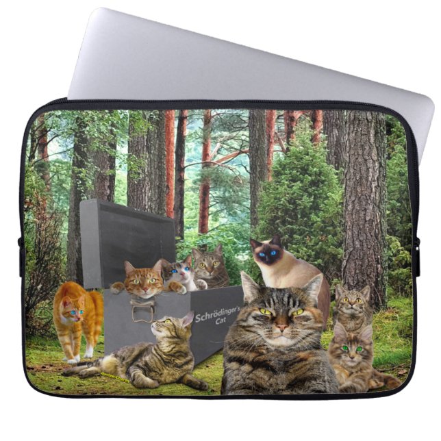Schrodinger's Cat Neoprene Laptop Sleeve (Front)