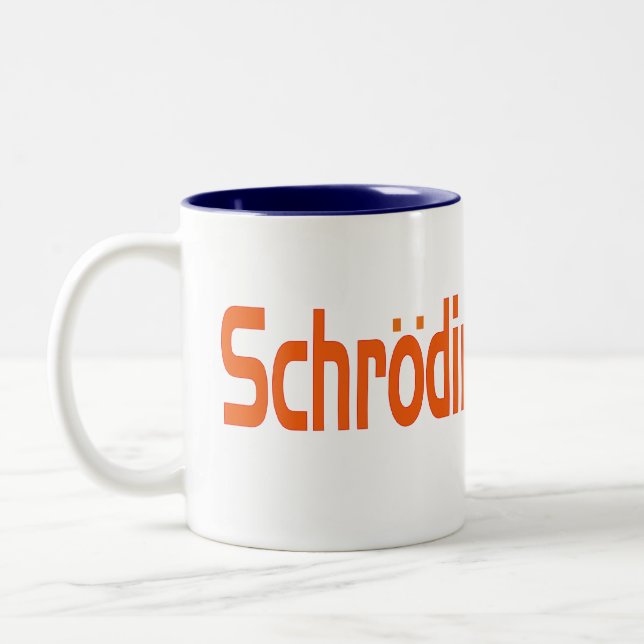 Schrodinger's geek Two-Tone coffee mug (Left)