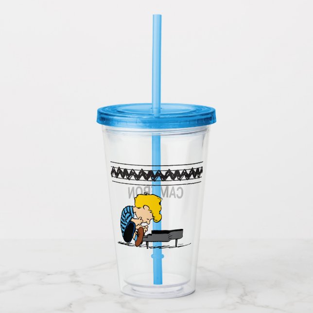 Schroeder Charlie Brown Music Acrylic Tumbler (Front)