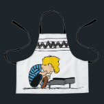 Schroeder Charlie Brown Music Apron<br><div class="desc">Check out this fun Schroeder graphic as he plays music on his piano as the Charlie Brown zig zag stripe.</div>