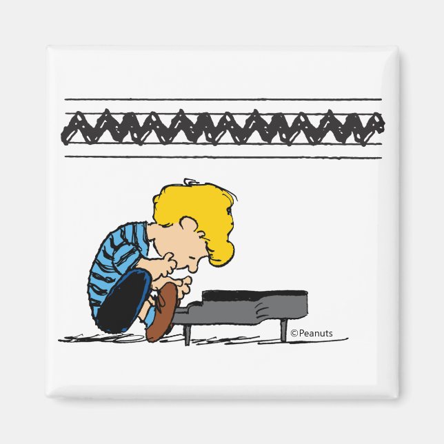 Schroeder Charlie Brown Music Magnet (Front)