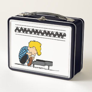 Schroeder Charlie Brown Music Metal Lunch Box