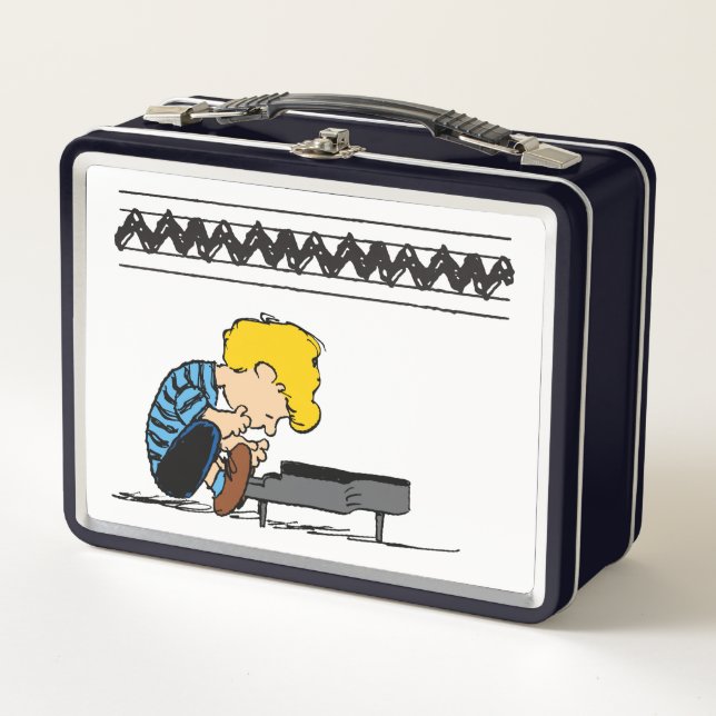 Schroeder Charlie Brown Music Metal Lunch Box (Front)