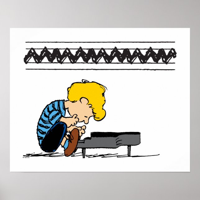 Schroeder Charlie Brown Music Poster (Front)