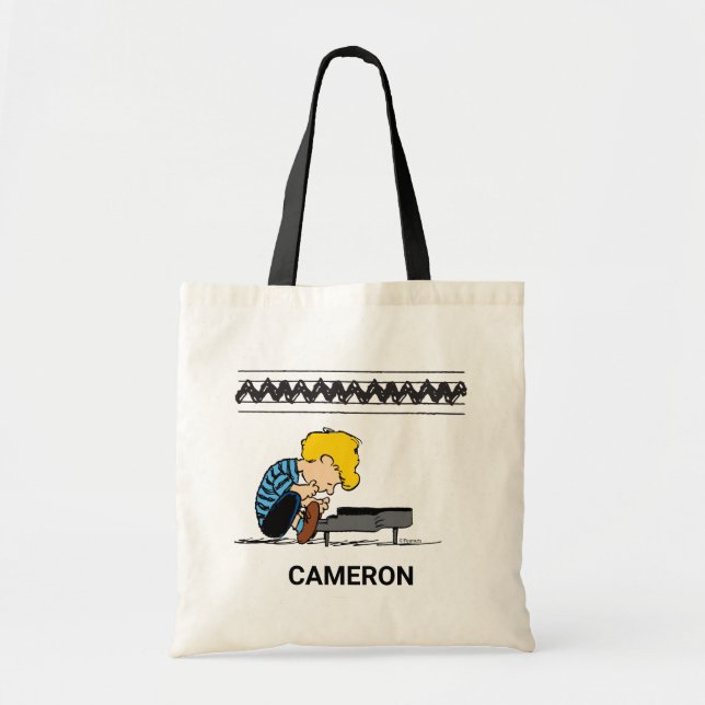 Schroeder Charlie Brown Music Tote Bag (Front)