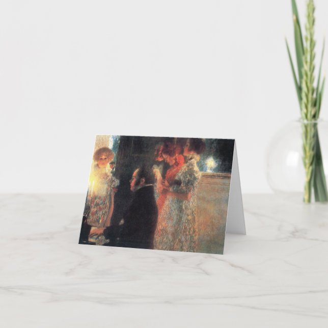 Schubert at the piano by Gustav Klimt Card (Front)