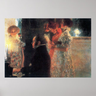 Schubert at the piano by Gustav Klimt Poster