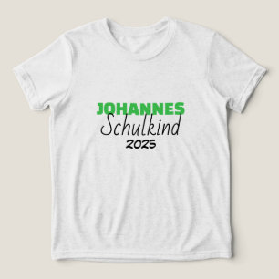 Schulkind 2025 - grün Einschulung T-Shirt Tri-Blend Shirt