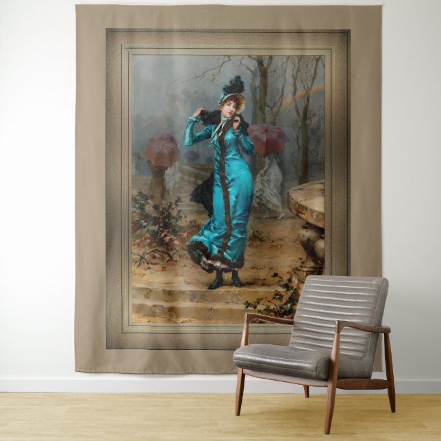 Schutz vor dem Sturm by Frederik Hendrik Kaemmerer Tapestry (In Situ)