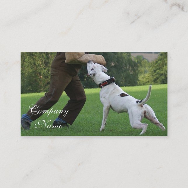 Schutzhund American Bulldog Business Card (Front)
