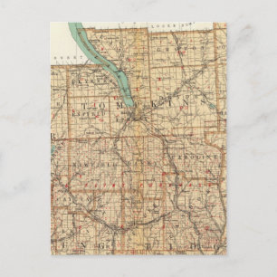 Schuyler, Tompkins, Cortland, Chemung Postcard