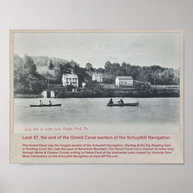 Schuylkill Canal Lock 57 Parker Ford PA Poster (Front)