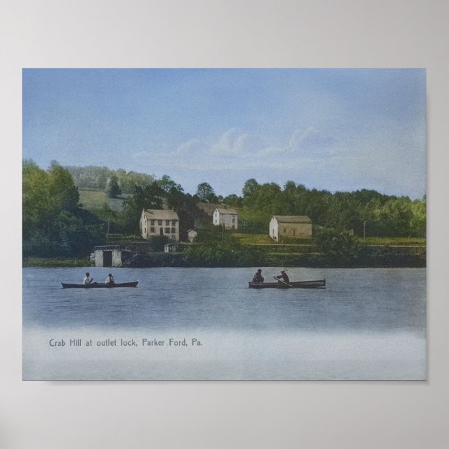Schuylkill Canal Lock 57 Parker Ford PA Poster (Front)