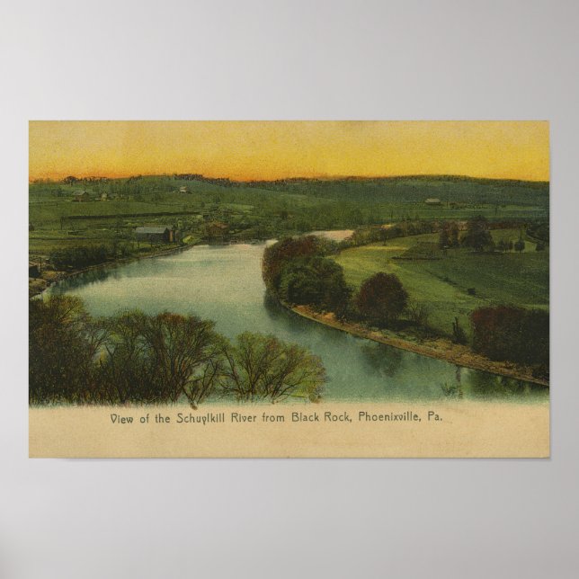 Schuylkill River Black Rock Phoenixville PA Poster (Front)