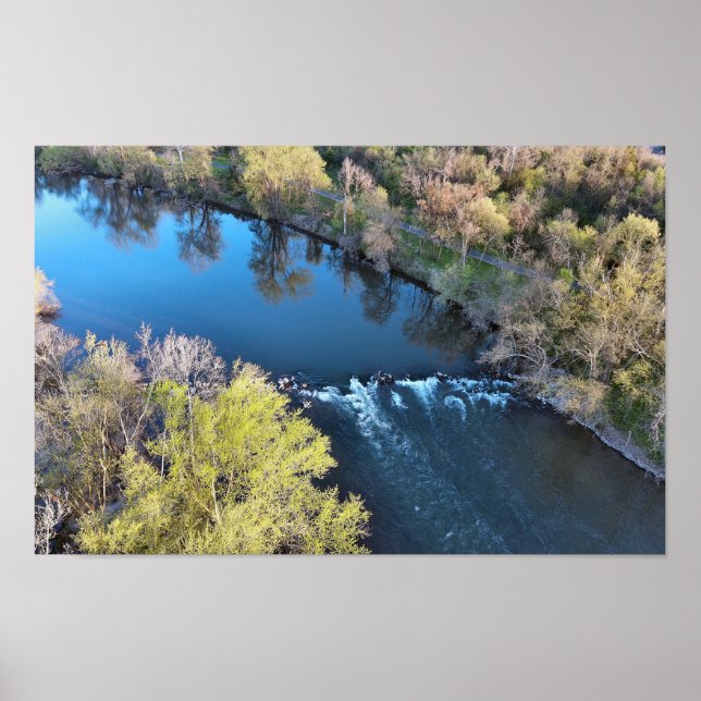 Schuylkill River Dam Oaks PA Poster (Front)