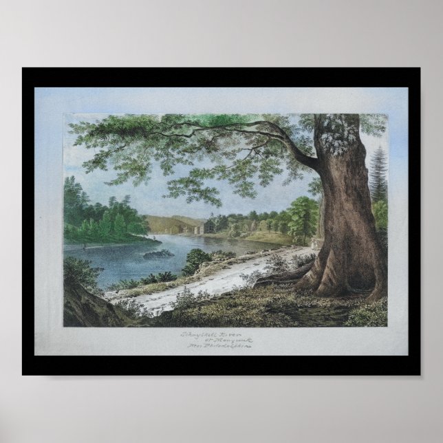 Schuylkill River Manayunk Philadelphia PA Print (Front)