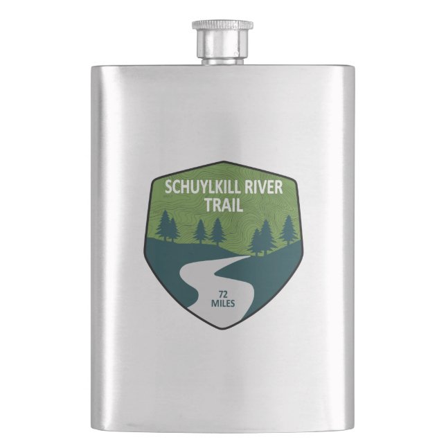 Schuylkill River Trail Hip Flask (Front)