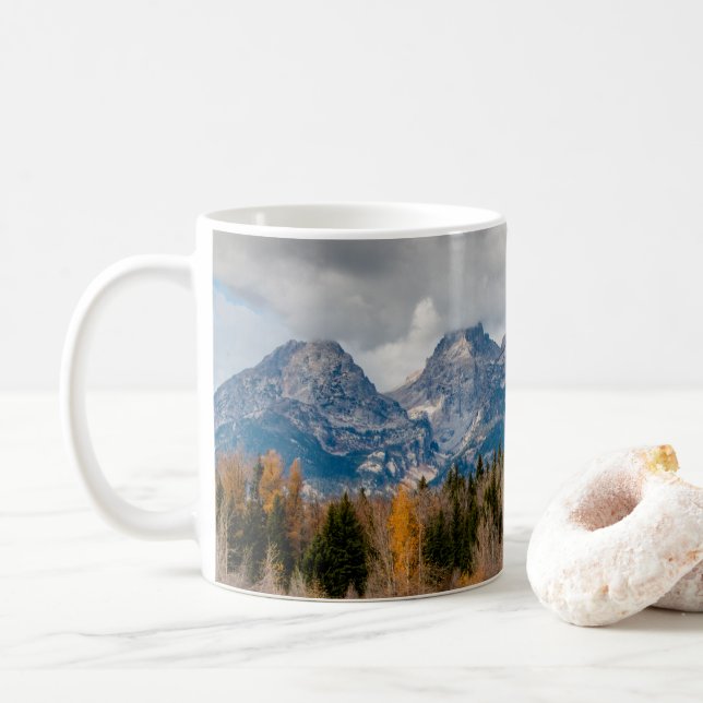 Schwabacher Landing Grand Teton National Park Coffee Mug (With Donut)