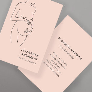 Schwangere, schlicht-moderne Visitenkarte Business Business Card