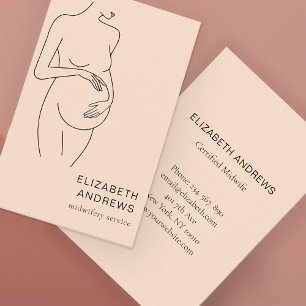 Schwangere, schlicht-moderne Visitenkarte Business Card