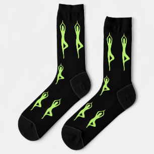  Schwarz Grüne Grafik Socken Einzigartiges Muster Socks