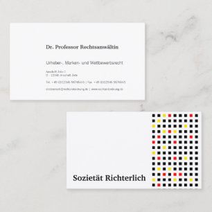 Schwarz Rot Gold Business Card
