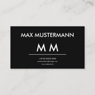 Schwarz Weiß Visitenkarte Selbst Gestalten Templa Business Card