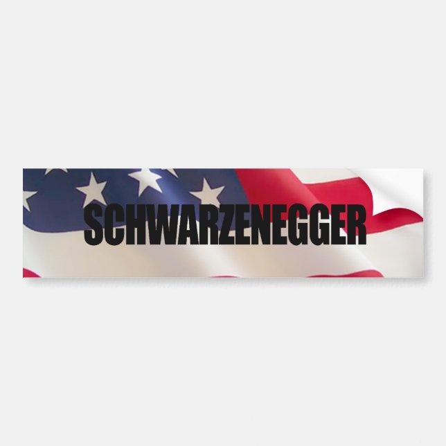 Schwarzenegger Bumper Sticker (Front)