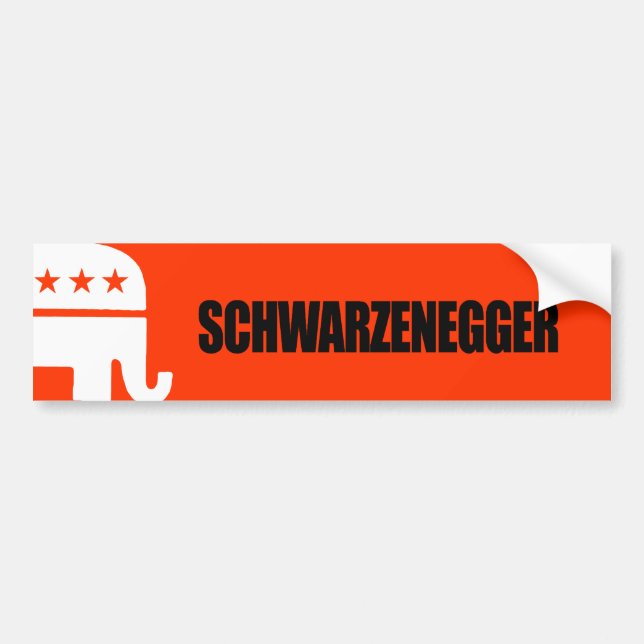 Schwarzenegger Bumper Sticker (Front)
