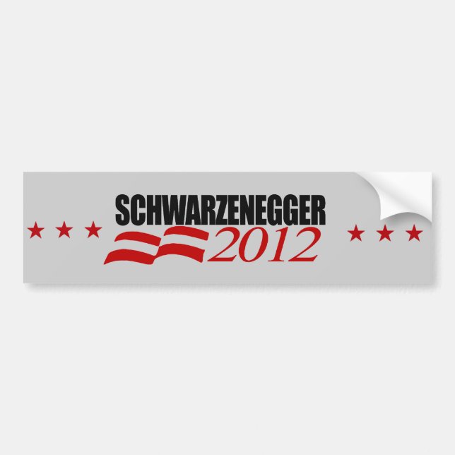 Schwarzenegger Bumper Sticker (Front)