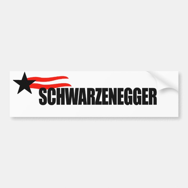 Schwarzenegger Bumper Sticker (Front)
