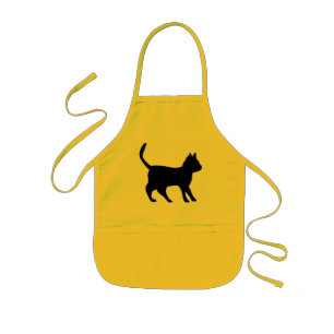 Schwarzer Kater Kids Apron