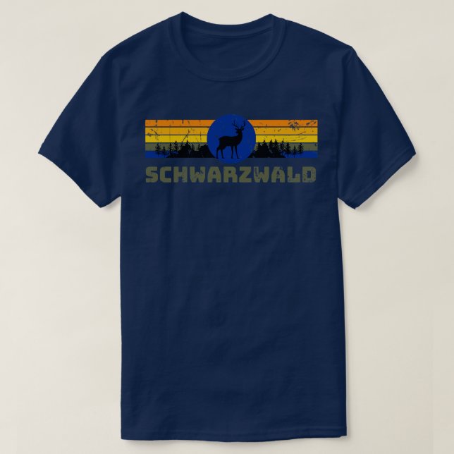Schwarzwald BadenWrttemberg Wald Reh Natur T-Shirt (Design Front)