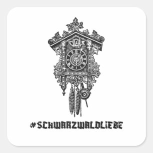 Schwarzwaldliebe Schwäbisch Heimat Kuckucksuhr Square Sticker