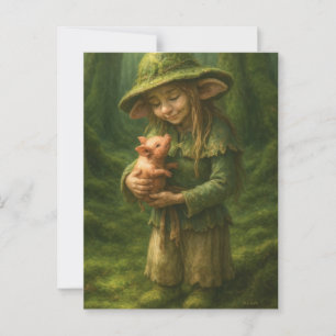 Schwein gehabt – im Zauberwald Postcard