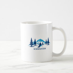Schweitzer idaho ski resort skiing skier coffee mug