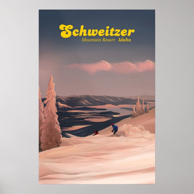 Schweitzer Mountain Resort Travel Poster (Front)