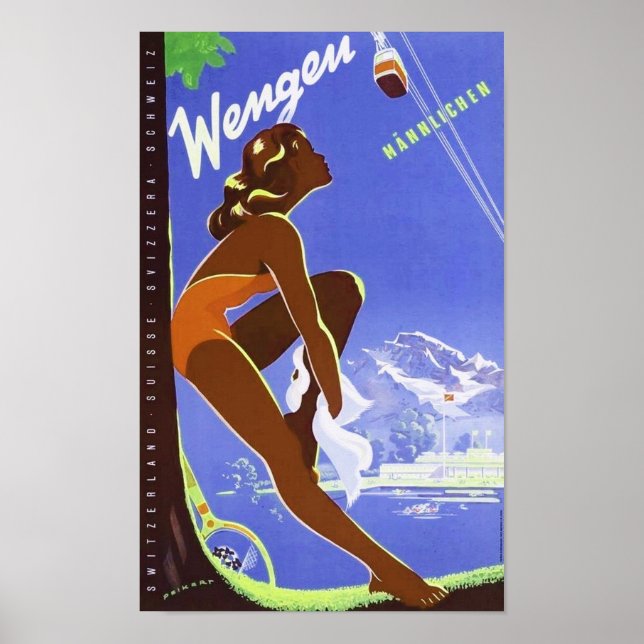 " Schweiz: 2021/heute Bern - Wengen Männl. Reise Poster (Front)