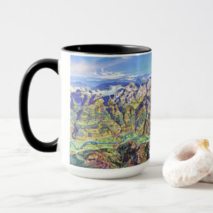 " Schweiz: 2021/heute Kt. Wallis - Panoramakarte Mug
