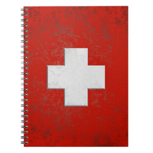 Schweiz Flagge Notizbuch Notebook