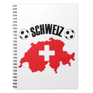 Schweiz Fussball Switzerland Map Notebook
