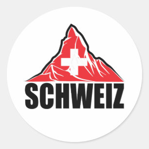 Schweiz Matterhorn Switzerland Classic Round Sticker