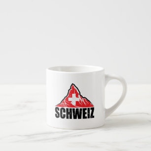 Schweiz Matterhorn Switzerland Flag Vintage Espresso Cup