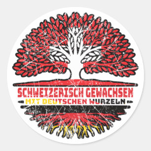 Schweiz Schweizer Deutsch Deutschland Baum Wurzel Classic Round Sticker