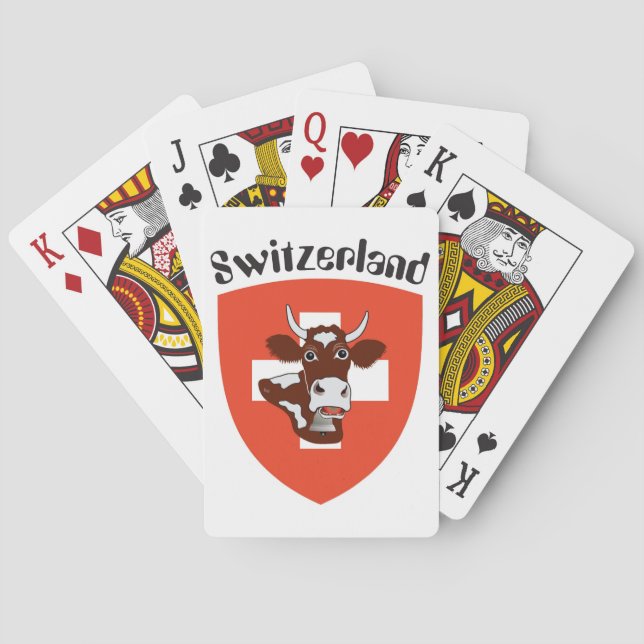 Schweiz Suisse Svizzera Svizra Spielkarten Playing Cards (Back)