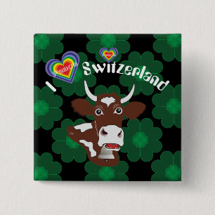 Schweiz Suisse Svizzera Svizra Switzerland 15 Cm Square Badge
