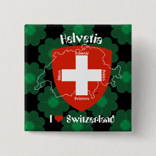 Schweiz Suisse Svizzera Svizra Switzerland 15 Cm Square Badge