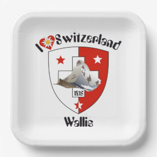 Schweiz Suisse Svizzera Svizra Switzerland Teller Paper Plate