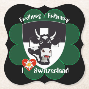 Schweiz Suisse Untersetzer Freiburg Fribourg Paper Coaster